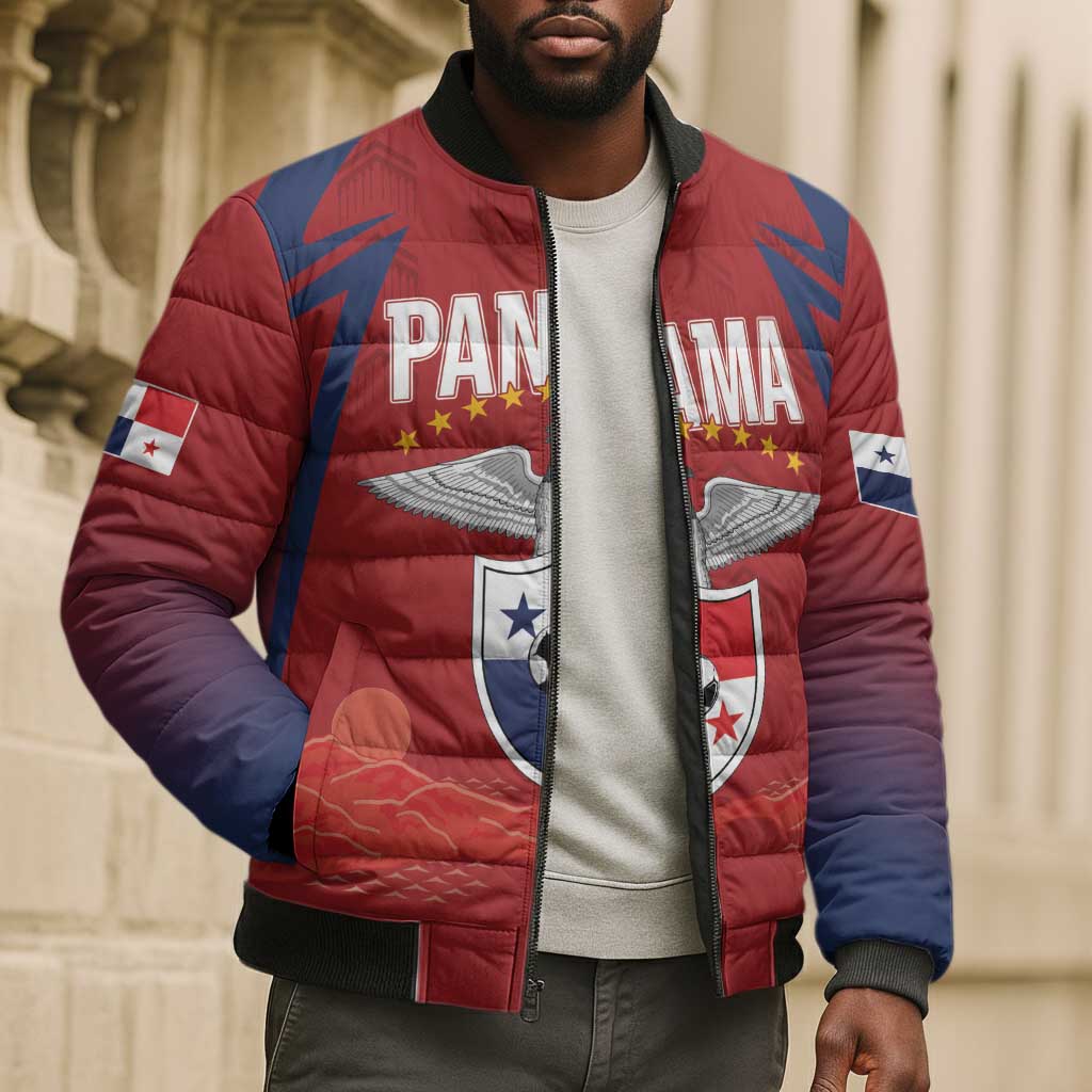 Afro-Panama Football 2026 Custom Bomber Puffer Jacket La Marea Roja Making History - African Pride