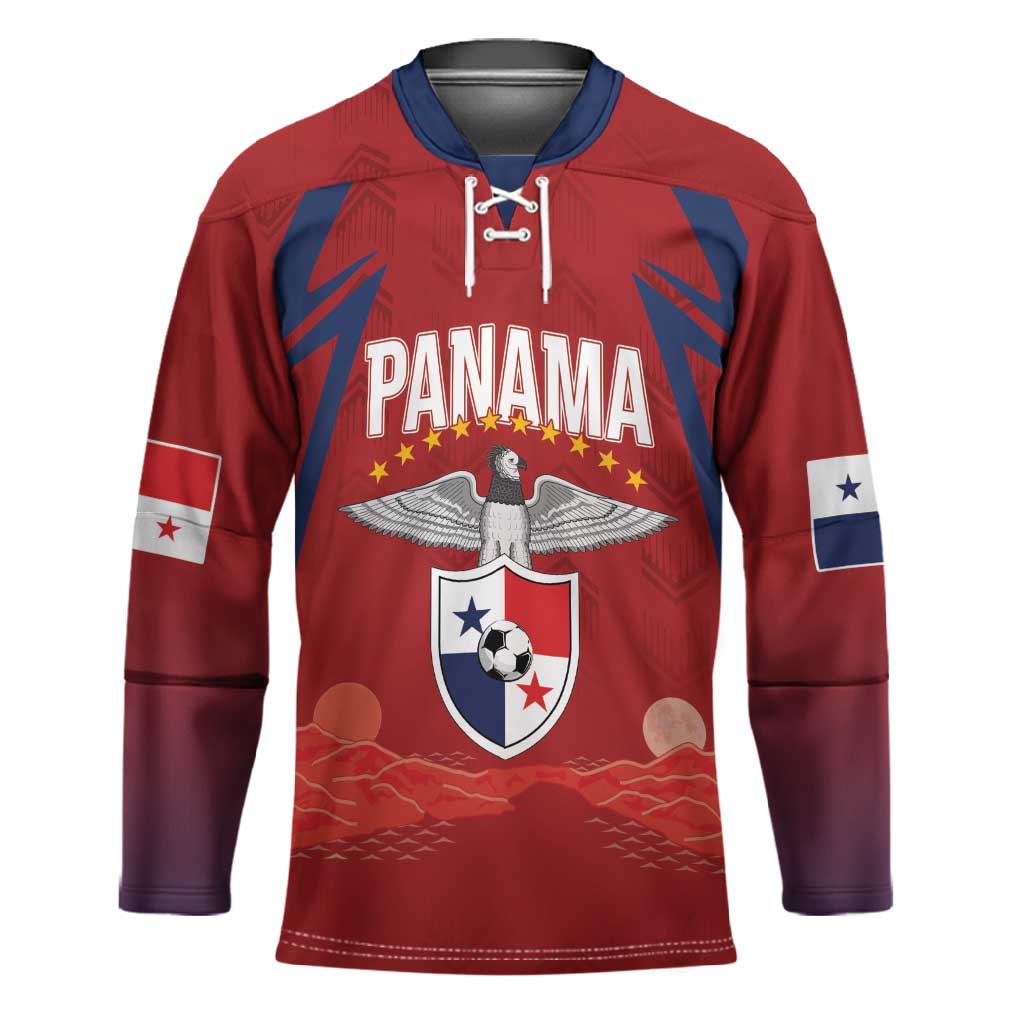 Afro-Panama Football 2026 Custom Hockey Jersey La Marea Roja Making History - African Pride