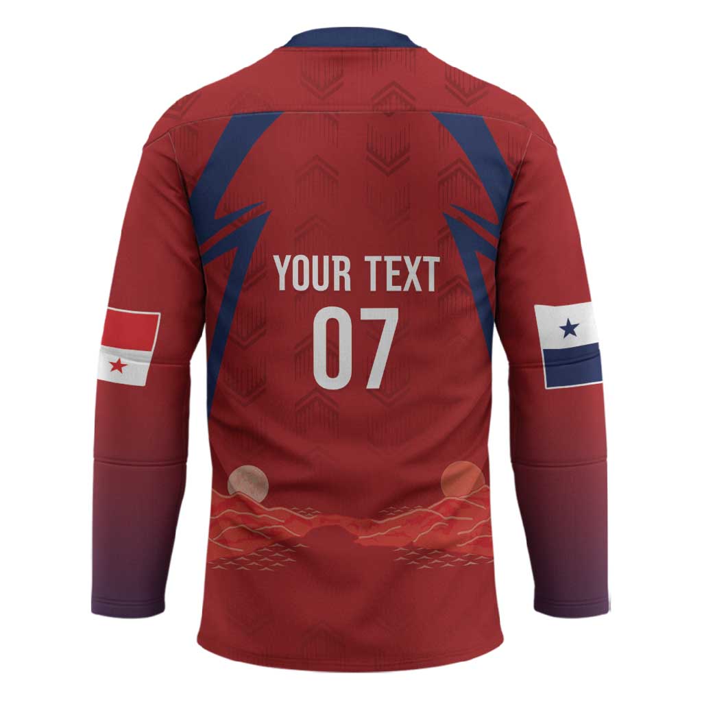 Afro-Panama Football 2026 Custom Hockey Jersey La Marea Roja Making History - African Pride