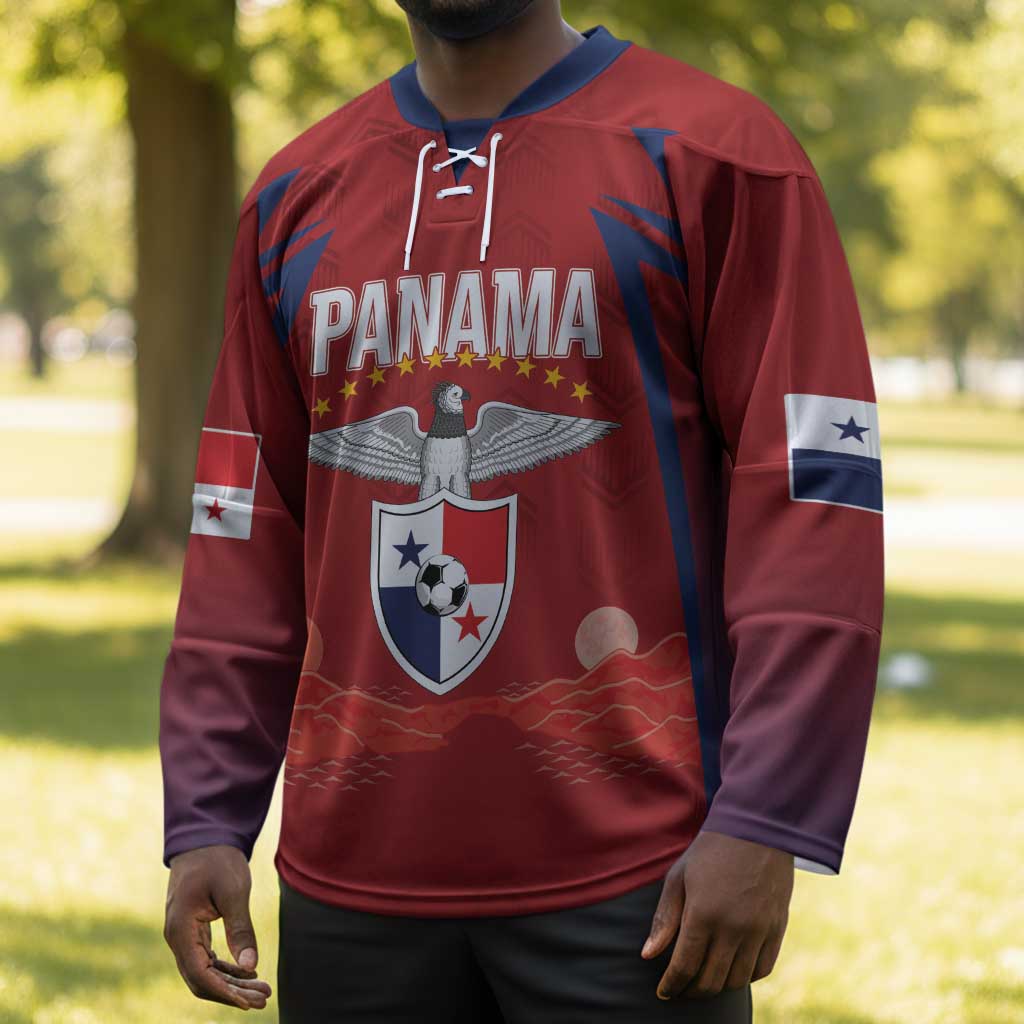 Afro-Panama Football 2026 Custom Hockey Jersey La Marea Roja Making History - African Pride