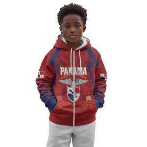 Afro-Panama Football 2026 Custom Kid Hoodie La Marea Roja Making History - African Pride