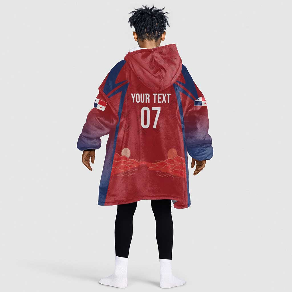 Afro-Panama Football 2026 Custom Kid Wearable Blanket Hoodie La Marea Roja Making History - African Pride