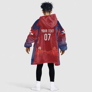 Afro-Panama Football 2026 Custom Kid Wearable Blanket Hoodie La Marea Roja Making History - African Pride