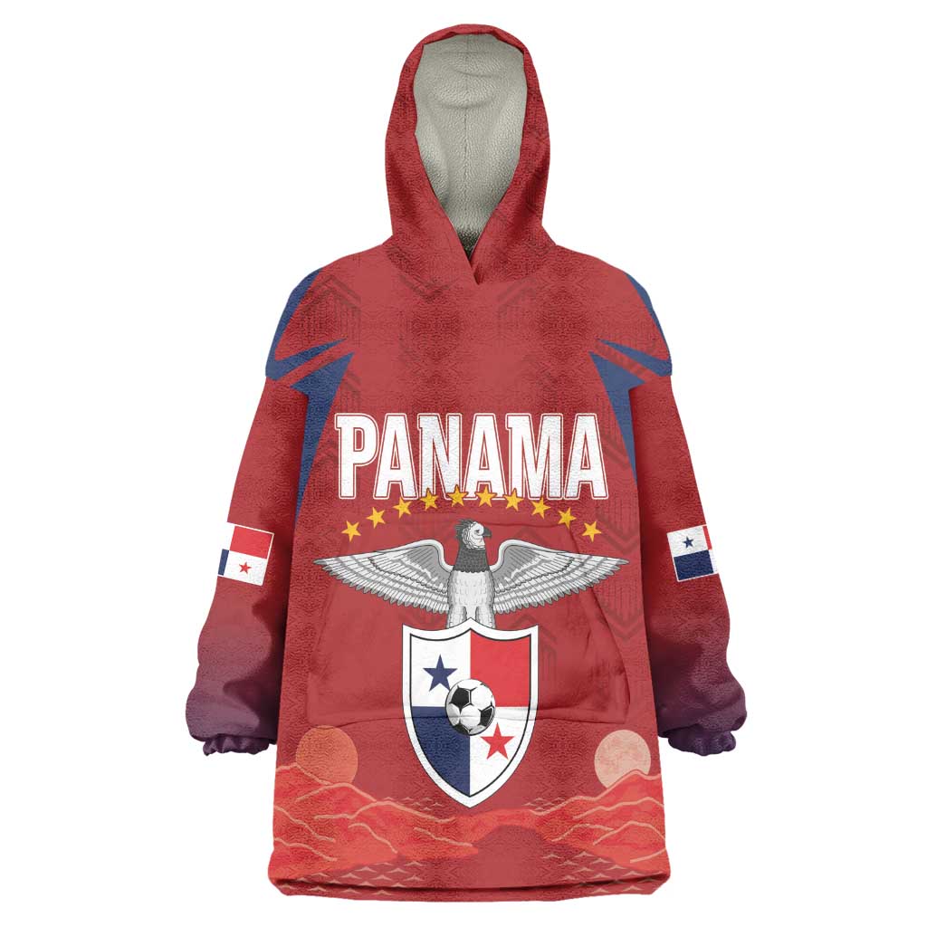 Afro-Panama Football 2026 Custom Kid Wearable Blanket Hoodie La Marea Roja Making History - African Pride