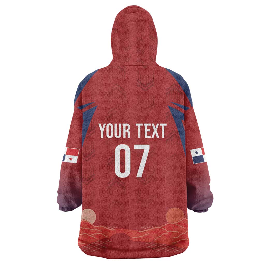 Afro-Panama Football 2026 Custom Kid Wearable Blanket Hoodie La Marea Roja Making History - African Pride