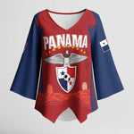 Afro-Panama Football 2026 Custom Kimono Sleeve Blouse La Marea Roja Making History - African Pride