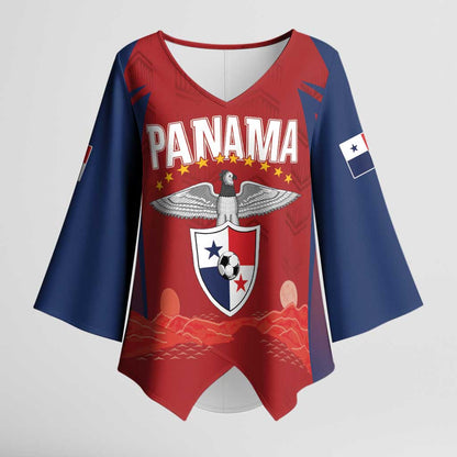 Afro-Panama Football 2026 Custom Kimono Sleeve Blouse La Marea Roja Making History - African Pride