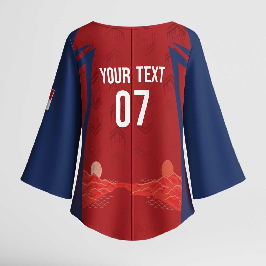 Afro-Panama Football 2026 Custom Kimono Sleeve Blouse La Marea Roja Making History - African Pride