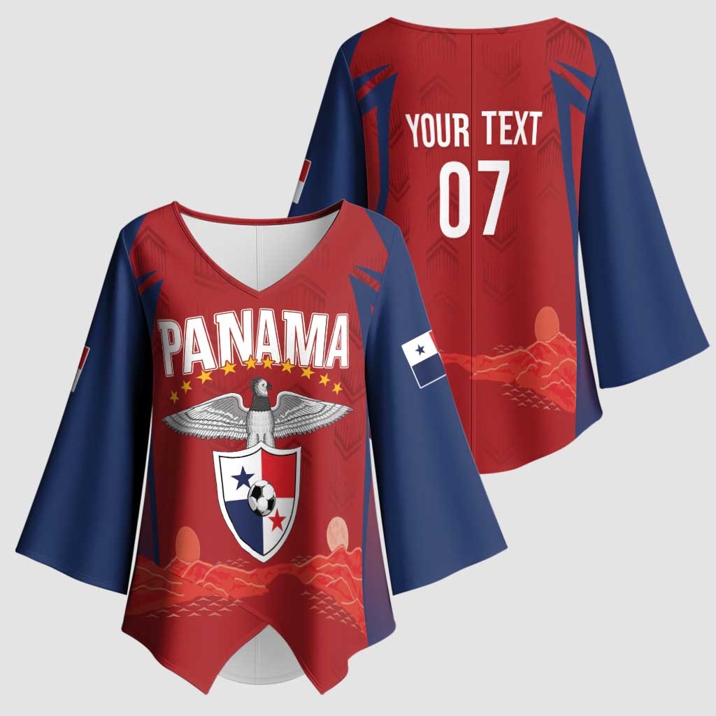 Afro-Panama Football 2026 Custom Kimono Sleeve Blouse La Marea Roja Making History - African Pride