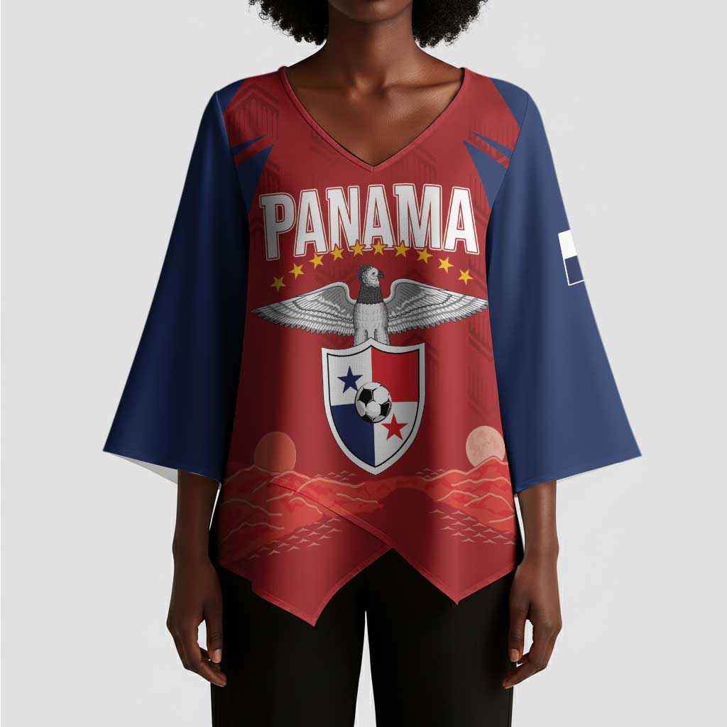 Afro-Panama Football 2026 Custom Kimono Sleeve Blouse La Marea Roja Making History - African Pride