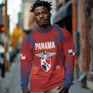 Afro-Panama Football 2026 Custom Long Sleeve Shirt La Marea Roja Making History - African Pride
