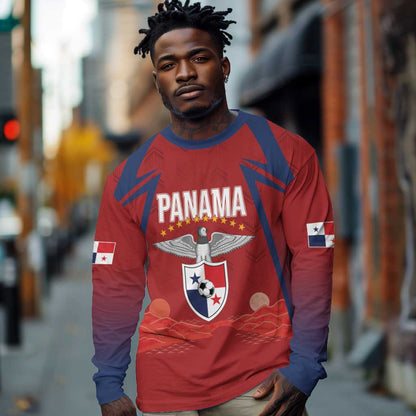 Afro-Panama Football 2026 Custom Long Sleeve Shirt La Marea Roja Making History - African Pride