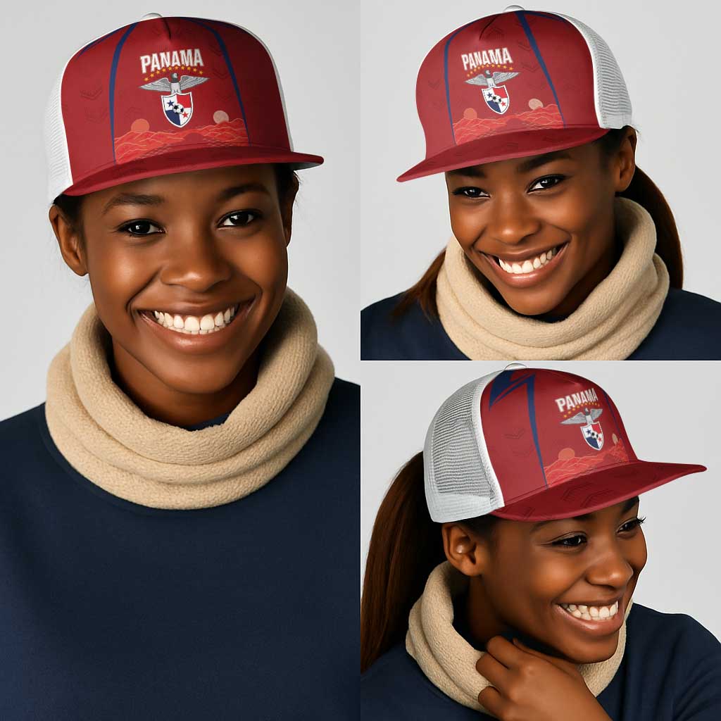 Afro-Panama Football 2026 Mesh Trucker Cap La Marea Roja Making History - African Pride