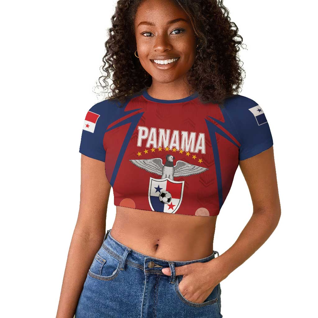 Afro-Panama Football 2026 Custom Raglan Cropped T shirt La Marea Roja Making History LT7