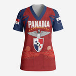 Afro-Panama Football 2026 Custom Scrub Top La Marea Roja Making History - African Pride