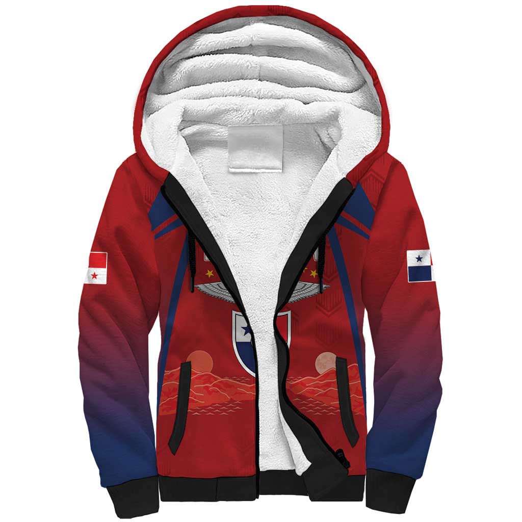 Afro-Panama Football 2026 Custom Sherpa Hoodie La Marea Roja Making History - African Pride