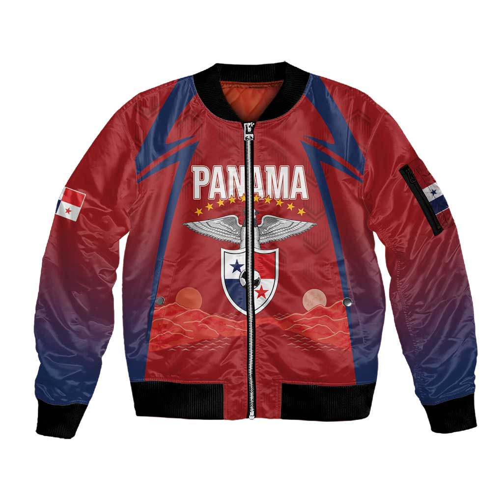 Afro-Panama Football 2026 Custom Sleeve Zip Bomber Jacket La Marea Roja Making History - African Pride