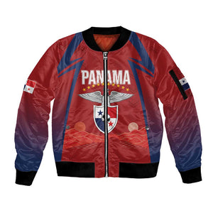 Afro-Panama Football 2026 Custom Sleeve Zip Bomber Jacket La Marea Roja Making History - African Pride
