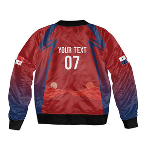 Afro-Panama Football 2026 Custom Sleeve Zip Bomber Jacket La Marea Roja Making History - African Pride