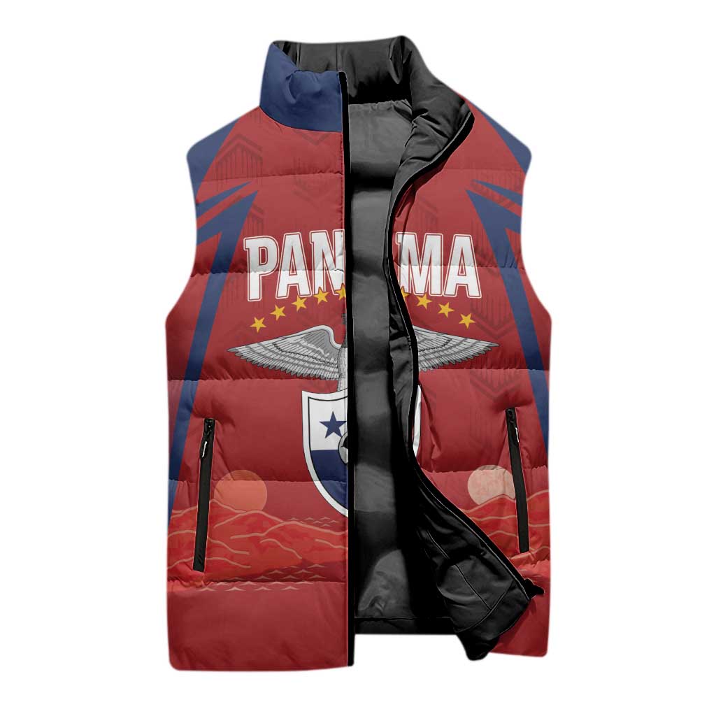 Afro-Panama Football 2026 Custom Sleeveless Puffer Jacket La Marea Roja Making History - African Pride