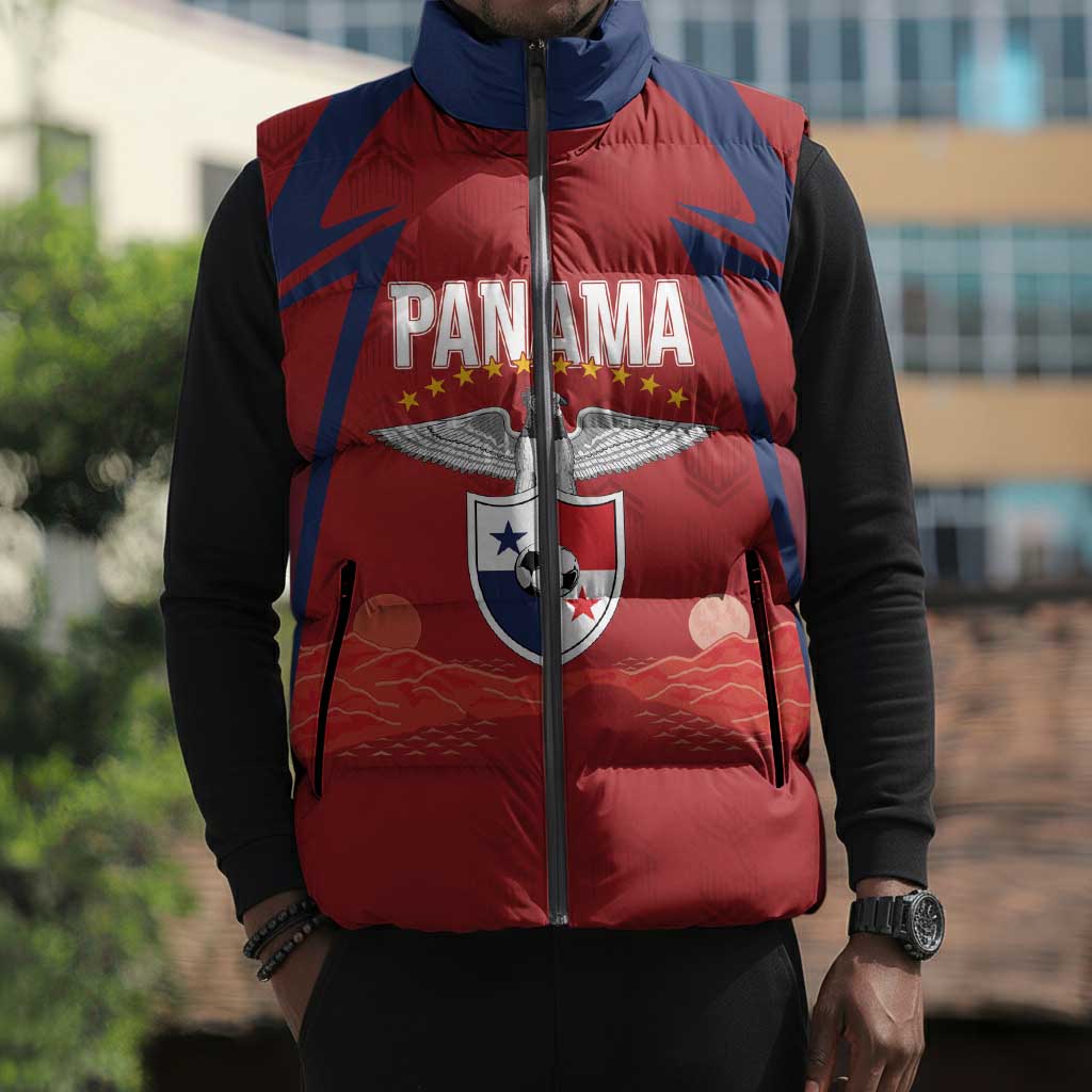 Afro-Panama Football 2026 Custom Sleeveless Puffer Jacket La Marea Roja Making History - African Pride