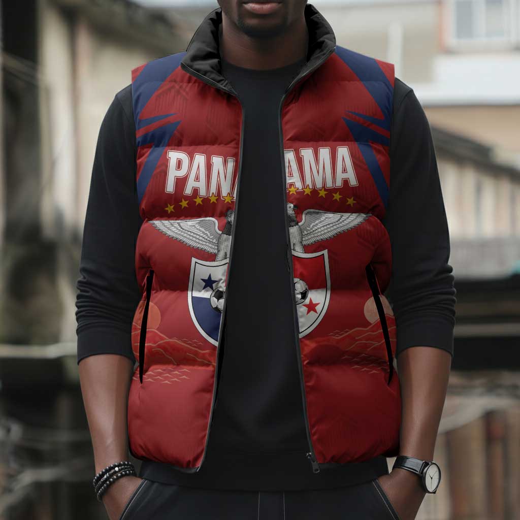 Afro-Panama Football 2026 Custom Sleeveless Puffer Jacket La Marea Roja Making History - African Pride