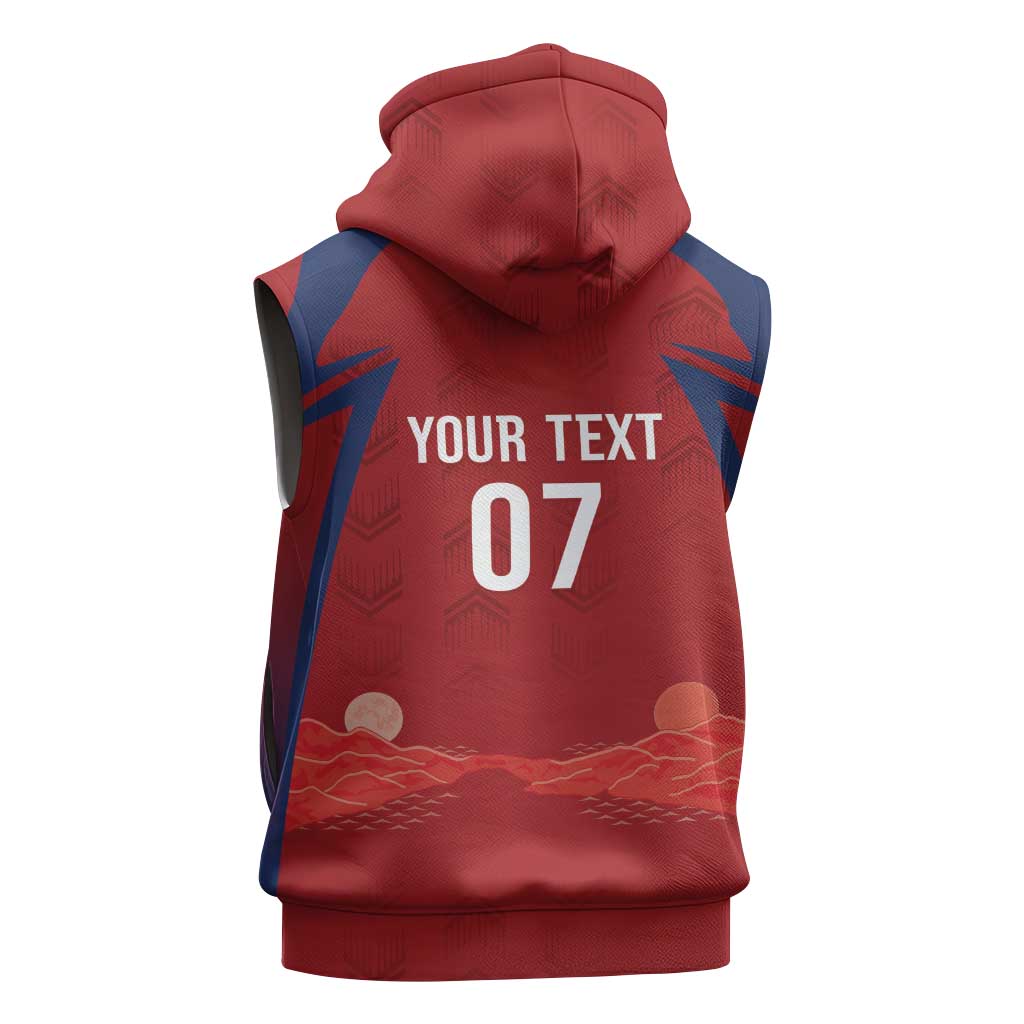 Afro-Panama Football 2026 Custom Sleeveless Zip Hoodie La Marea Roja Making History - African Pride