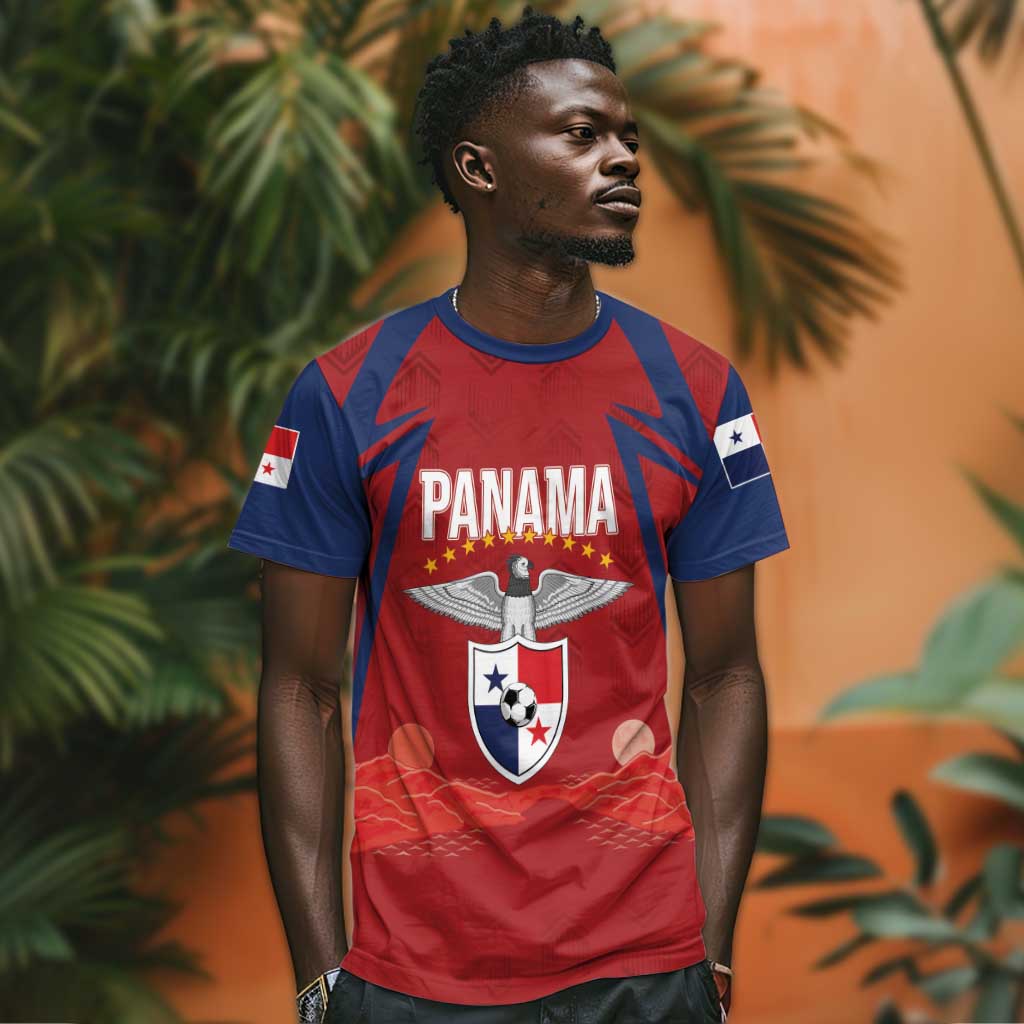 Afro-Panama Football 2026 Custom T shirt La Marea Roja Making History LT7