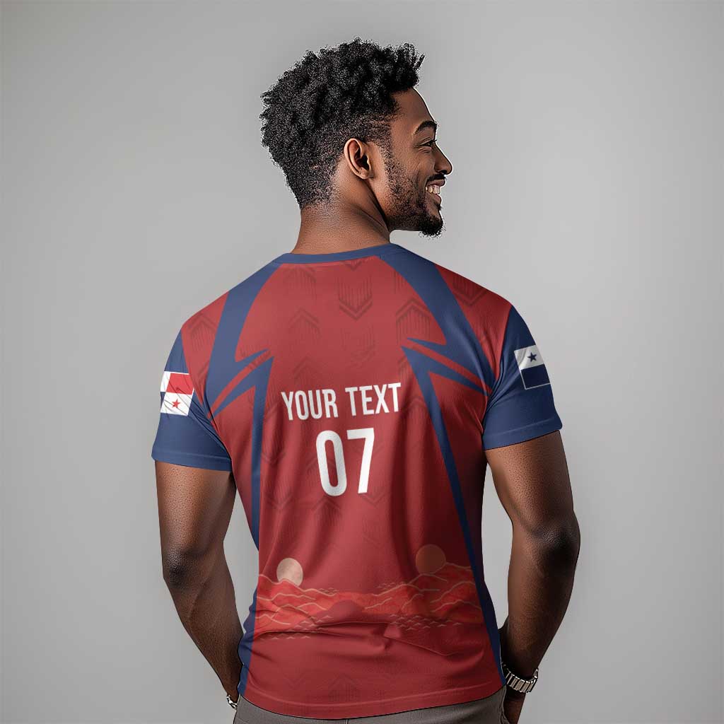 Afro-Panama Football 2026 Custom T shirt La Marea Roja Making History LT7