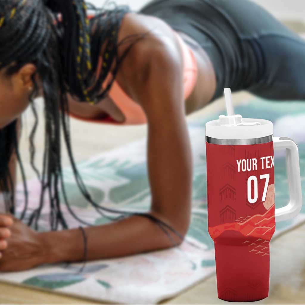 Afro-Panama Football 2026 Custom Tumbler With Handle La Marea Roja Making History - African Pride