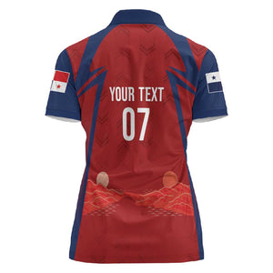 Afro-Panama Football 2026 Custom Women Polo Shirt La Marea Roja Making History LT7