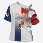 Afro-Panama Football Los Canaleros 2026 Custom Cross Shoulder Shirt Rising Glory - African Pride