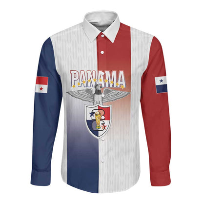 Afro-Panama Football Los Canaleros 2026 Custom Long Sleeve Button Shirt Rising Glory - African Pride
