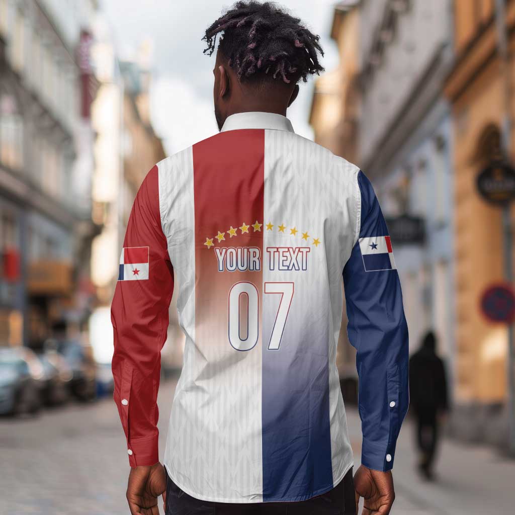 Afro-Panama Football Los Canaleros 2026 Custom Long Sleeve Button Shirt Rising Glory - African Pride