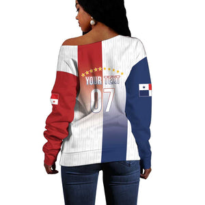Afro-Panama Football Los Canaleros 2026 Custom Off Shoulder Sweater Rising Glory - African Pride