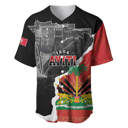 Personalized Haiti First Black Republic 1804 Baseball Jersey Ayiti Citadel Laferriere