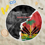 Personalized Haiti First Black Republic 1804 Beach Blanket Ayiti Citadel Laferriere