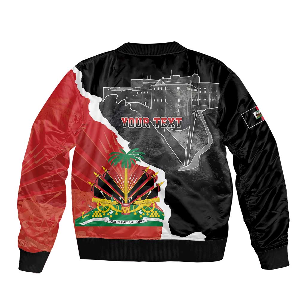 Personalized Haiti First Black Republic 1804 Bomber Jacket Ayiti Citadel Laferriere