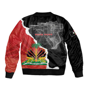 Personalized Haiti First Black Republic 1804 Bomber Jacket Ayiti Citadel Laferriere