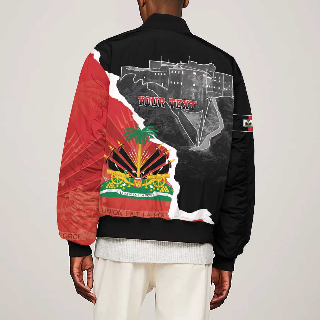 Personalized Haiti First Black Republic 1804 Bomber Jacket Ayiti Citadel Laferriere