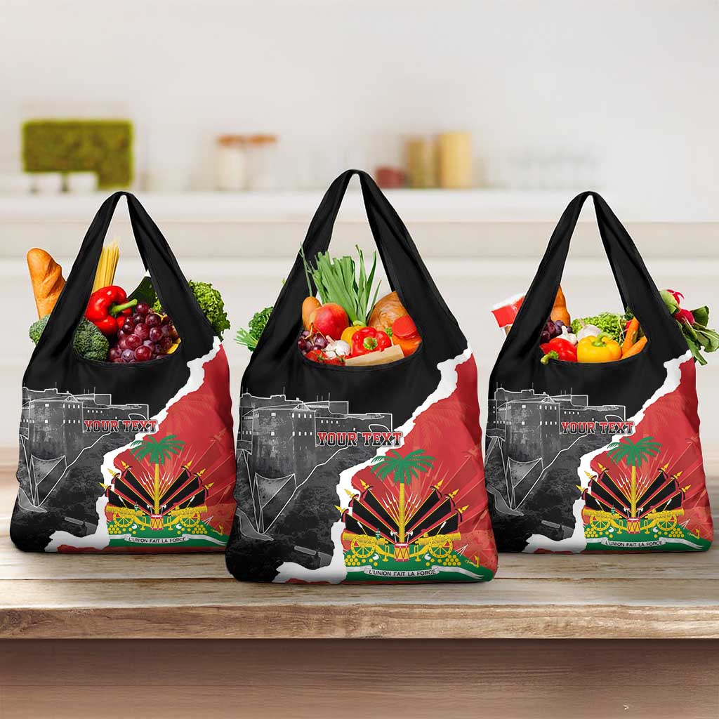 Personalized Haiti First Black Republic 1804 Grocery Bag Ayiti Citadel Laferriere