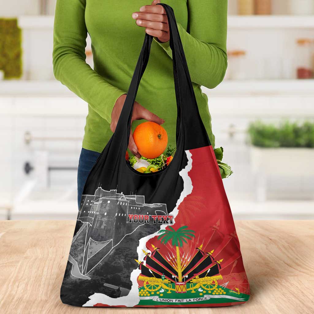 Personalized Haiti First Black Republic 1804 Grocery Bag Ayiti Citadel Laferriere