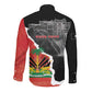 Personalized Haiti First Black Republic 1804 Long Sleeve Button Shirt Ayiti Citadel Laferriere