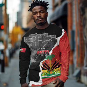 Personalized Haiti First Black Republic 1804 Long Sleeve Shirt Ayiti Citadel Laferriere