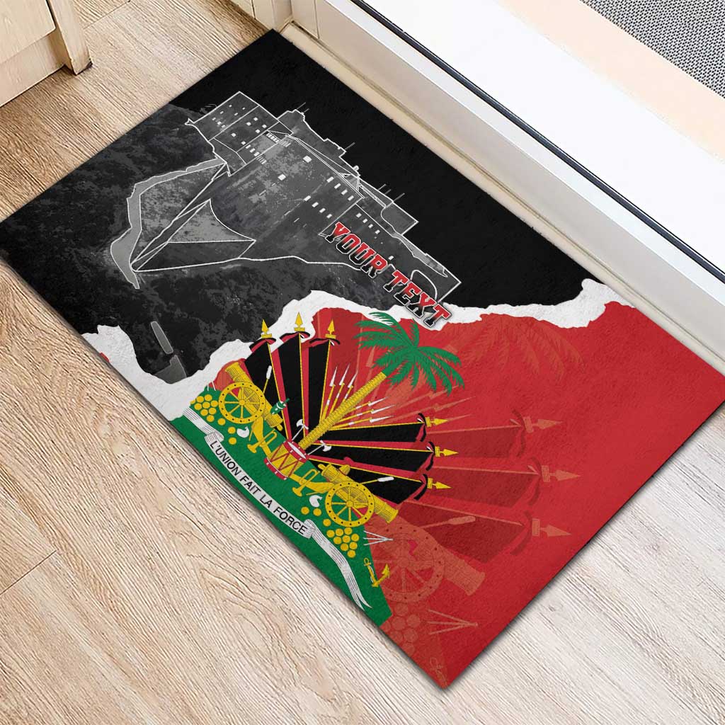 Personalized Haiti First Black Republic 1804 Rubber Doormat Ayiti Citadel Laferriere