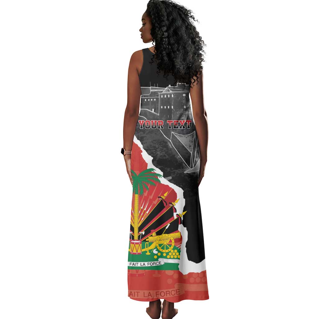 Personalized Haiti First Black Republic 1804 Tank Maxi Dress Ayiti Citadel Laferriere