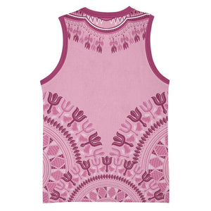 Afro Breast Cancer Awareness Dashiki Basketball Jersey Glamorous Pink LT7