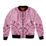 Afro Breast Cancer Awareness Dashiki Bomber Jacket Glamorous Pink - African Pride