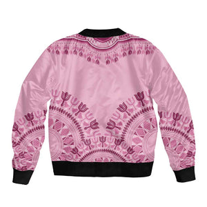 Afro Breast Cancer Awareness Dashiki Bomber Jacket Glamorous Pink - African Pride