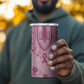 Afro Breast Cancer Awareness Dashiki 4 in 1 Can Cooler Tumbler Glamorous Pink - African Pride